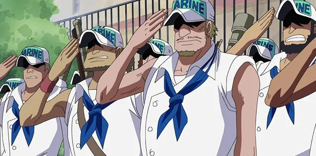 One Piece Marines salute